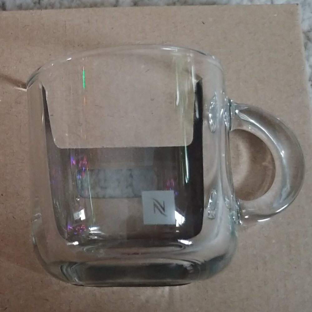 NEW Nespresso Espresso glass cup with saucer